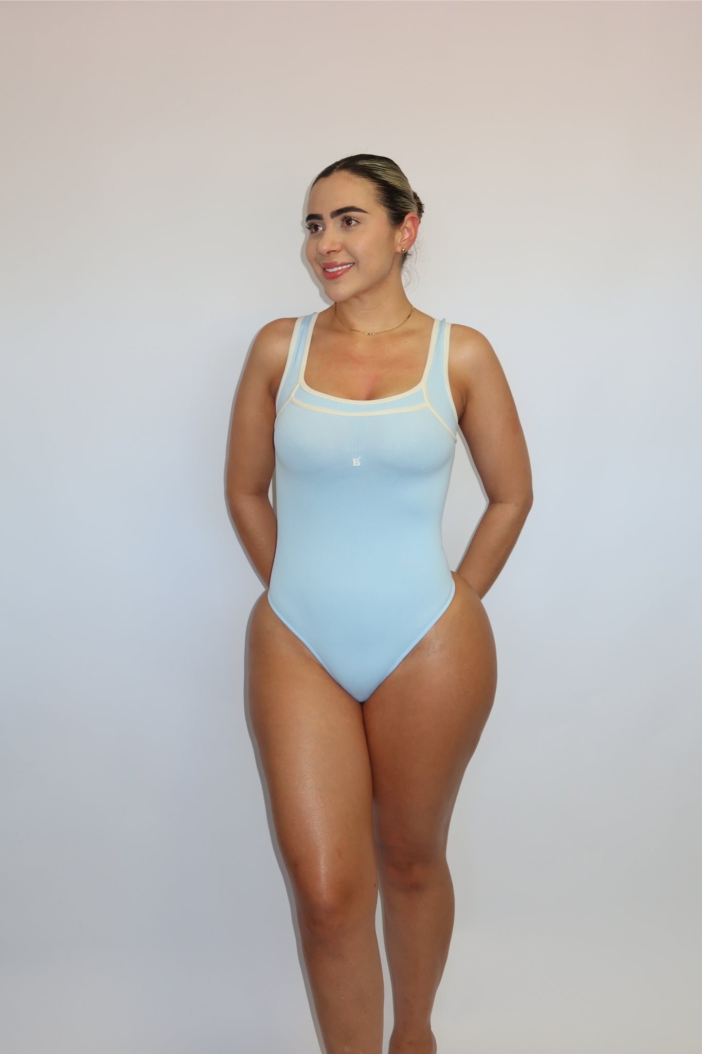 Body  borde sesgo tira Azul