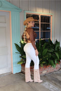 Pantalón Jean blanco skinny